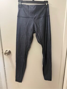 Lululemon Shimmery Dark Navy High-Waist Leggings